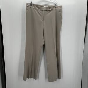 Vicky Tiel Pants Womens 16 Tan Trouser Regular Fit Dress Career‎ Office Wide Leg